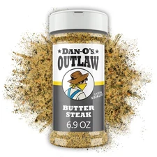 Outlaws Butter Steak Seasoning, 6.9 oz Bottle, All Purpose Seasoning for Stea...