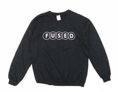 Schwarzer Pullover Sweatshirt Herren UK Größe M Gildan