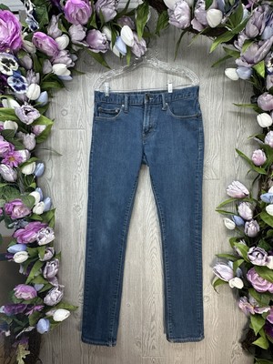 Old Navy Jeans Mens 32x34 Skinny Stretch Blue Straight Leg Pockets