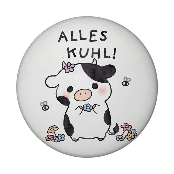 Kuh Magnet Mit FlaschenöFfner Rund Mit Spruch Alles Kuhl-image