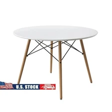 42 " Round Modern Dining Table 4 Indoor Use Easy Assembly Lightweight Durable US