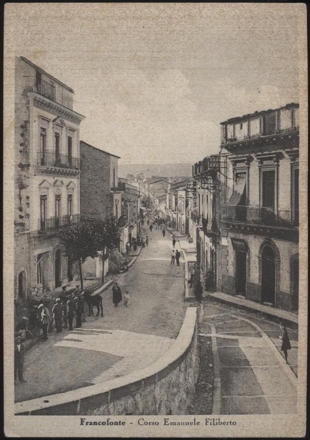 cartolina FRANCOFONTE corso emanuele filiberto