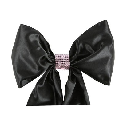 200 Pink Rhinestone Bow Covers - 8 Row - wedding chair sash reusable