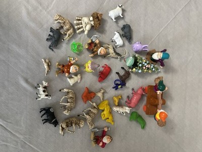 Vintage Junk Drawer Lot Unique Collectible Retro Disney Toys Animals Minis