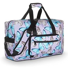 Weekender Bag Carry On Travel Duffle Medium Overnight Bag for A-Butterfly