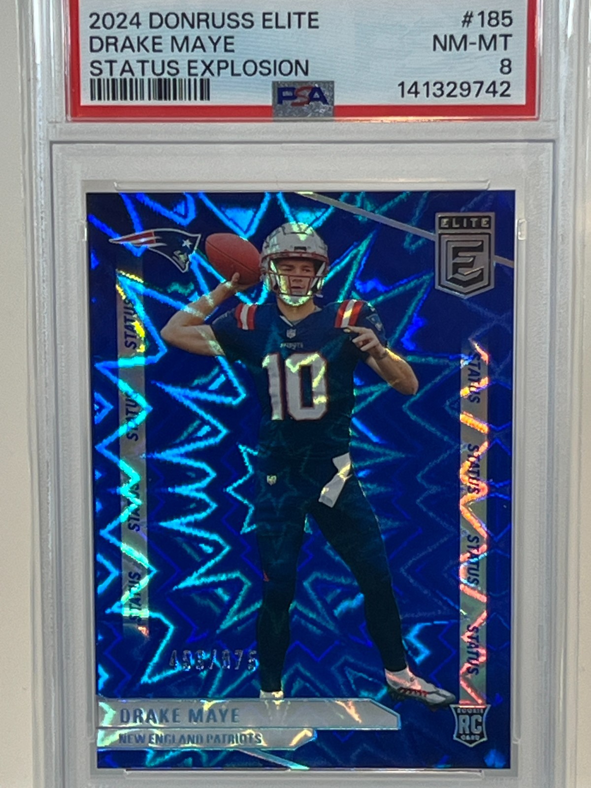 2024 Panini Donruss Elite - Rookies Drake Maye #185 Status Explosion /875 (RC)