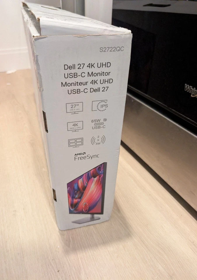 Dell S2722QC 27 inch 4K UHD Monitor - Platinum Silver - Image 2 of 4