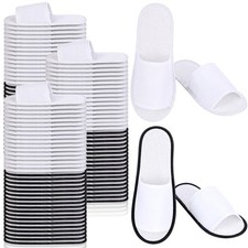 Disposable Slippers for Guests Bulk Soft Disposable Hotel Spa Slippers Open T...