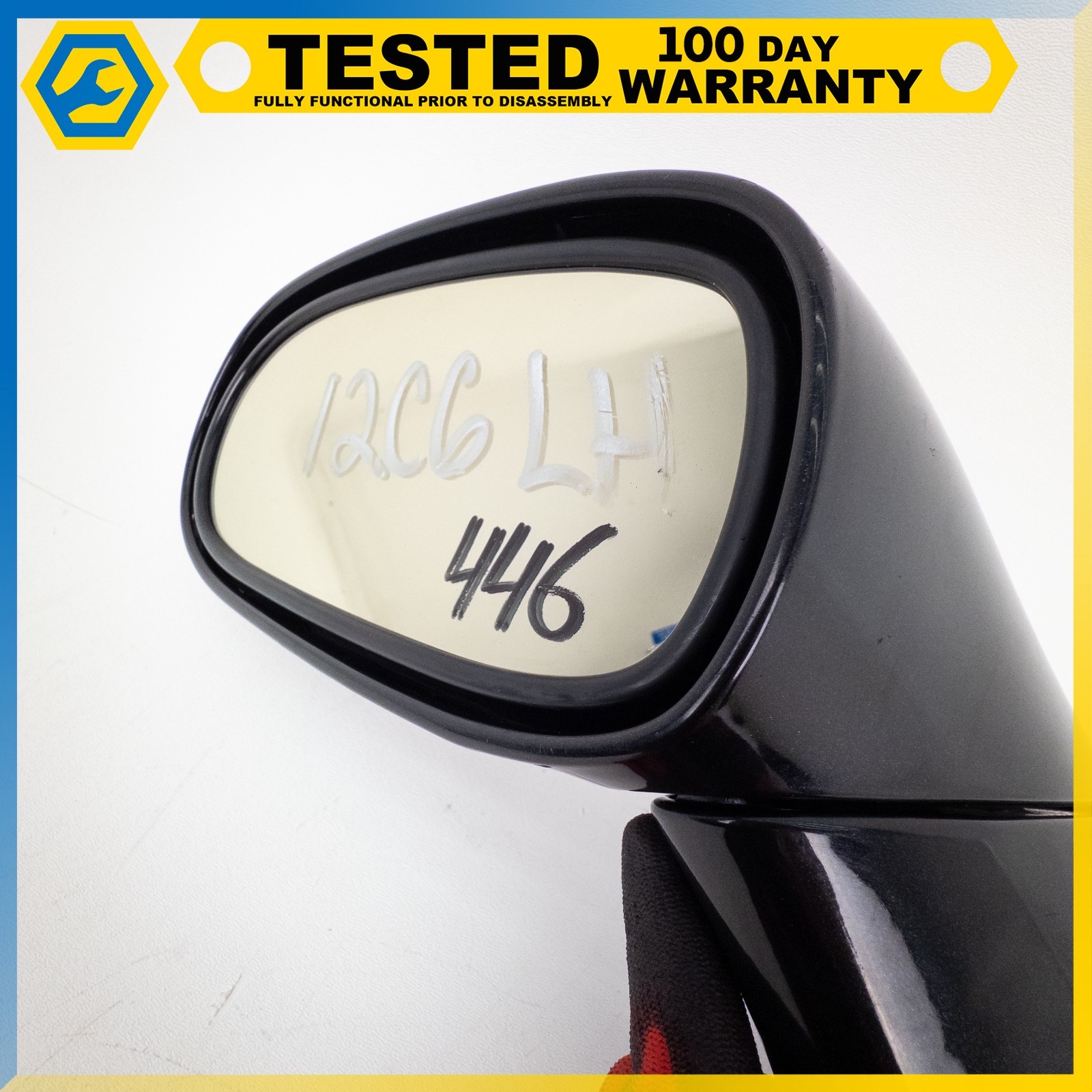 05-13 CHEVROLET CORVETTE C6 FRONT LEFT POWER FOLD DOOR MIRROR ASSEMBLY BLACK OEM