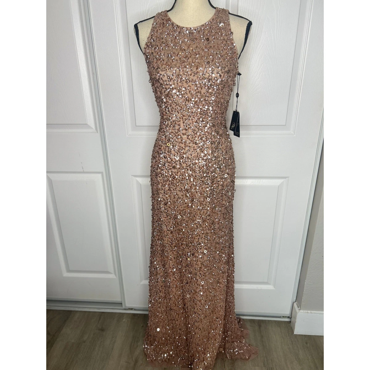 adrianna papell rose gold sequin dress Dresses for Women for sale adrianna papell formal dresses