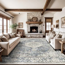 Living Room Area Rugs 10x14: Extra Large Area Rug Super Soft Distressed Orien...