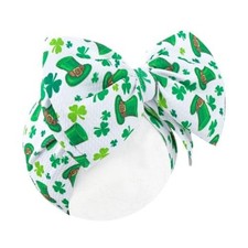 7'' St.Patrick's Day Baby Girl Bows Clover Headband Shamrock St. Patrick, Hat