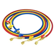 Upgrade 1/4" A2L Refrigerant Hose,72" HVAC Hoses, Compact Ball Valve 