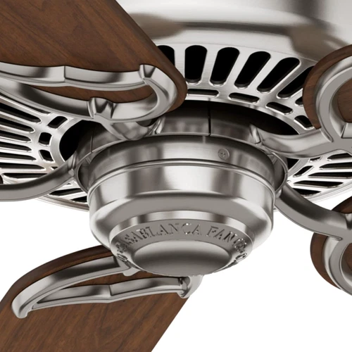 Casablanca 54" Ceiling Fan - Remote Control, Brushed Nickel, 5 Blades, No Light - Picture 4 of 8