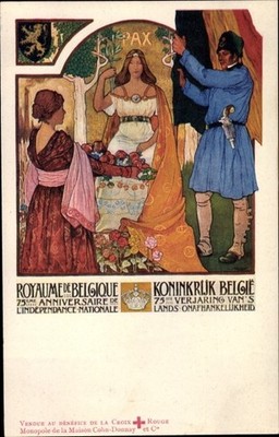 Künstler Ak Belgien, Royaume de Belgique, 75eme Anniversaire de... - 10504186