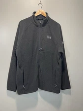 Mountain Hardwear Jacket Mens Size XL Toasty Tweed Fleece Gray Full Zip Pocket