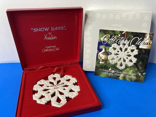 2000 Longaberger Collectors Club SNOW DAYS Christmas Snowflake Ornament Kaitlin - Picture 1 of 12