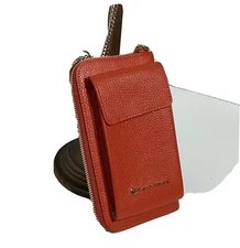PERSAMAN WALLET ON A 24” CHAIN CELL PHONE HOLDER CREDIT CARD SLOTS