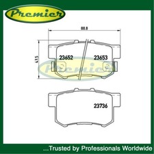 Set pastiglie freno posteriori Premier adatte a Honda Jazz Civic CR-V + altri modelli