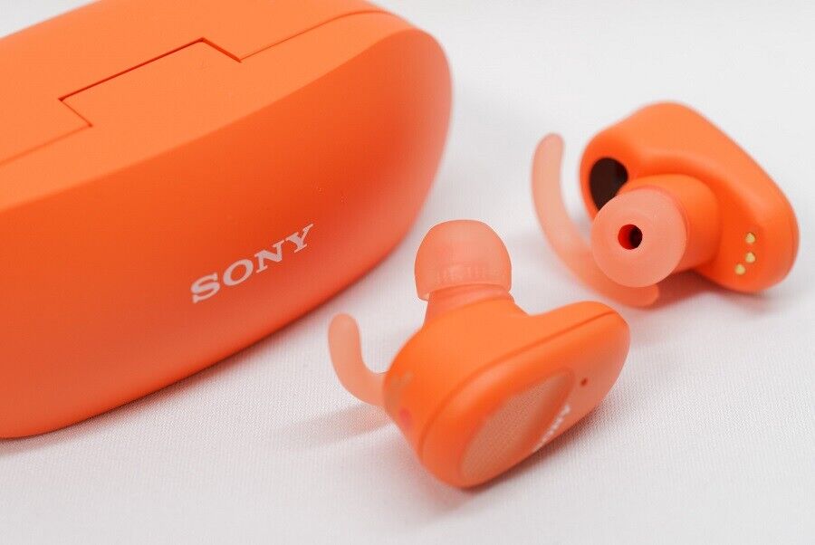 SONY WF-SP800N Orange Wireless Noise Cancelling Earphones Bluetooth  Waterproof