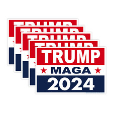  5-Pack Trump 2024 Yard Sign w/Stake Make America Great Again MAGA 18" x 12"