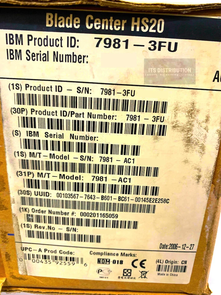 79813FU I Open Box IBM BladeCenter HS20 2.00 GHz 667 MHz/2 MB L2 1 GB Server - Image 2 of 4