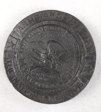 Vintage Arms and the Man NRA of America Belt Buckle National Rifle Gray Metal