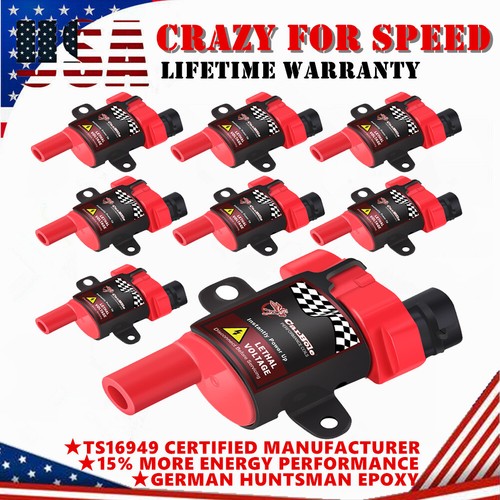 8PCS High Performance Ignition Coils For Chevrolet GMC Chevy 4.8L 5.3L