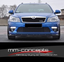 CUP Spoilerlippe SCHWARZ für Octavia MK2 II RS Facelift Frontspoiler Schwert V1
