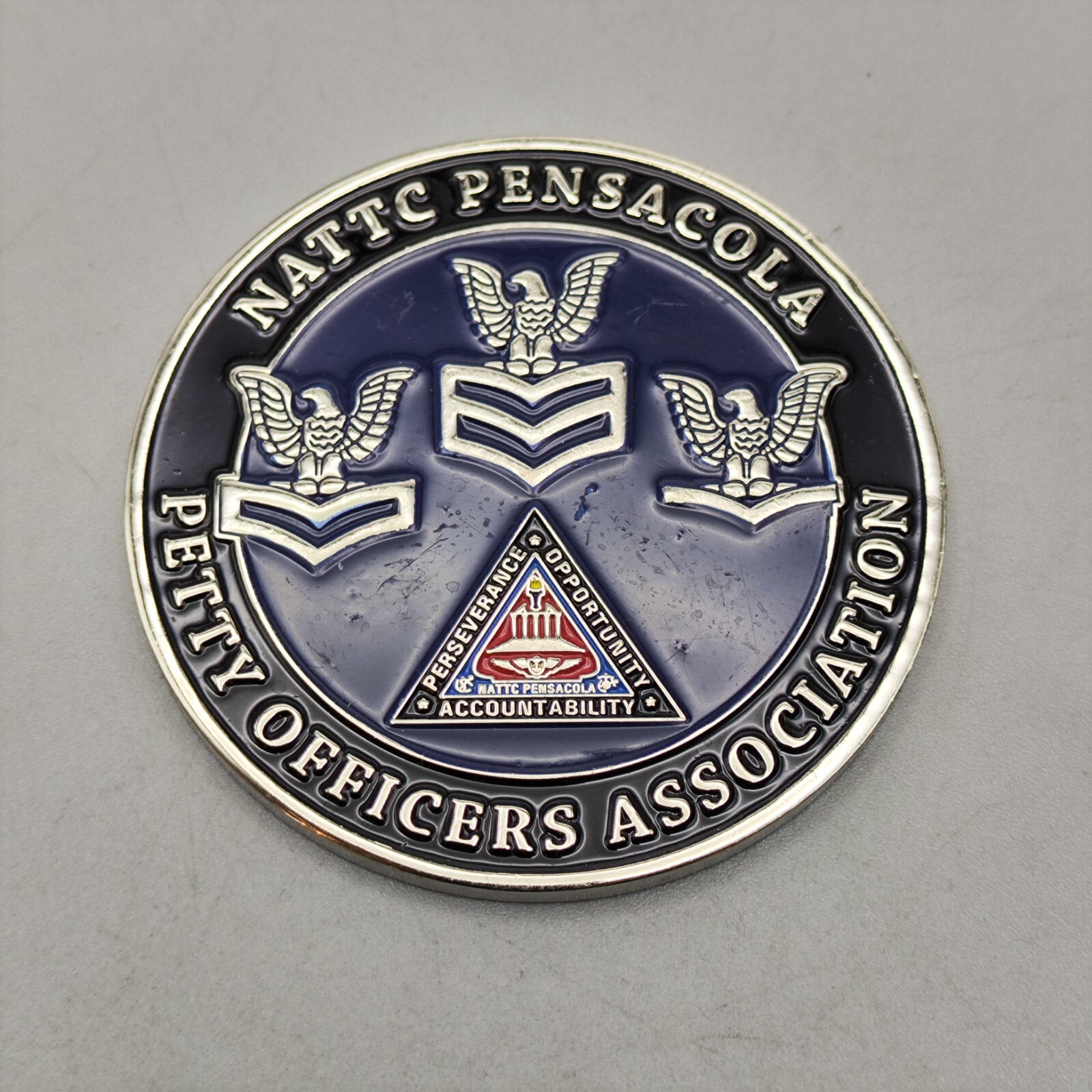 USN NATTC Pensacola Petty Officers Association Challenge Coin
