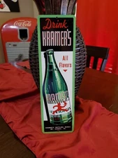 Kramers Beverages Advertising Tin Sign Door Push