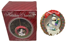VTG Eckerd 98 Holiday Classics Skating Snowman Ornament Limited Edition in Box