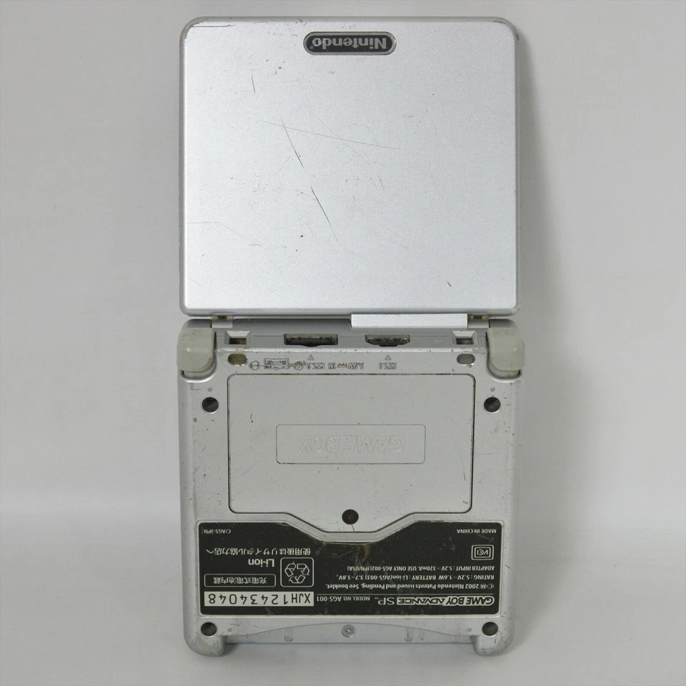 Gameboy Advance SP Platinum Silver Console AGS-001 Nintendo XJH12434048 gba - Image 3 of 4