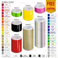 25mm 38mm 50mm 76mm 102mm 152mm 203mm Pin Stripe Tape Car Styling Vinyl Stickers