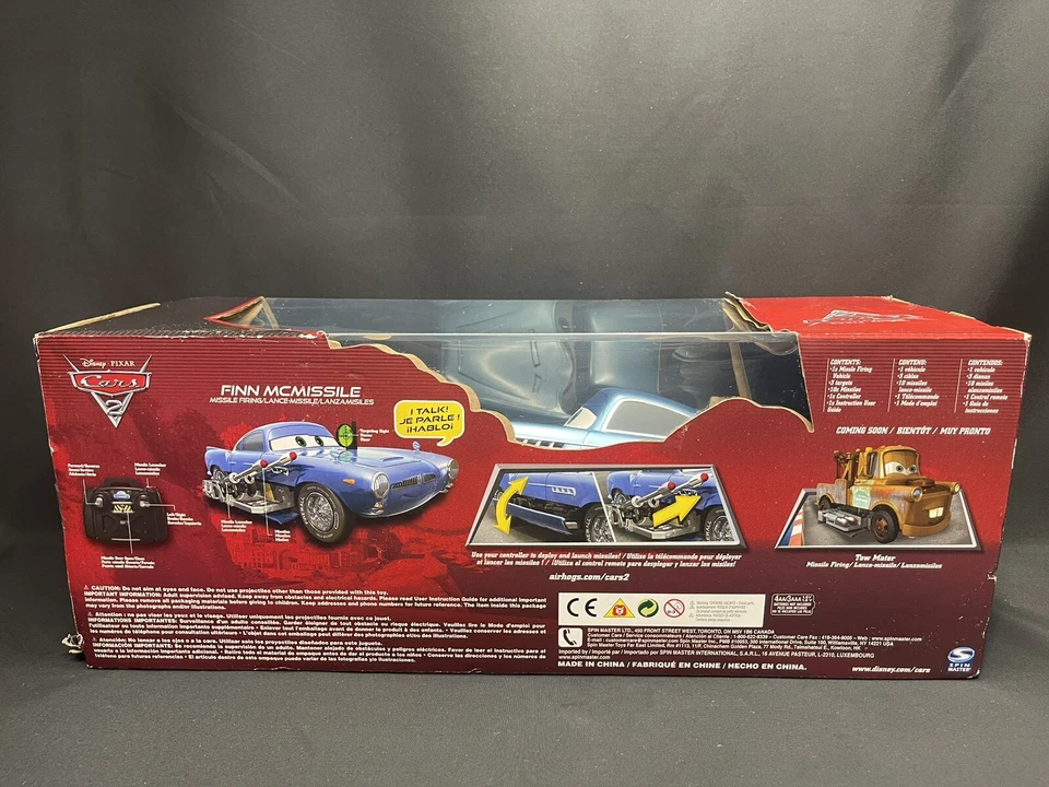 DISNEY PIXAR CARS 2 FINN MCMISSILE AIR HOGS RC RADIO CONTROL TOY 2011 NOS NIB - Image 2 of 4