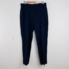 Uniqlo Casual Dress Pants Dark Navy Blue Drawstring 30-33 Pockets Lightweight