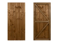 Wooden Side Gates Fully Framed (v2) Brown - Various sizes