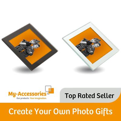 Blanko Glas Foto Untersetzer 80mm Quadrat IC03 Einsatz - Personalisieren Geschenk & Promo
