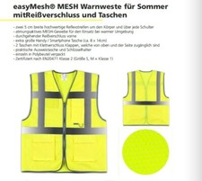 Mesh Warnweste Reißverschluss Sicherheitsweste Beutel f Reißverschlusswarnweste