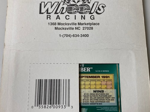 Harry Gant Platinum Series 1992 Wheels Racing Hologram Card Authenticket Sealed - Picture 15 of 19