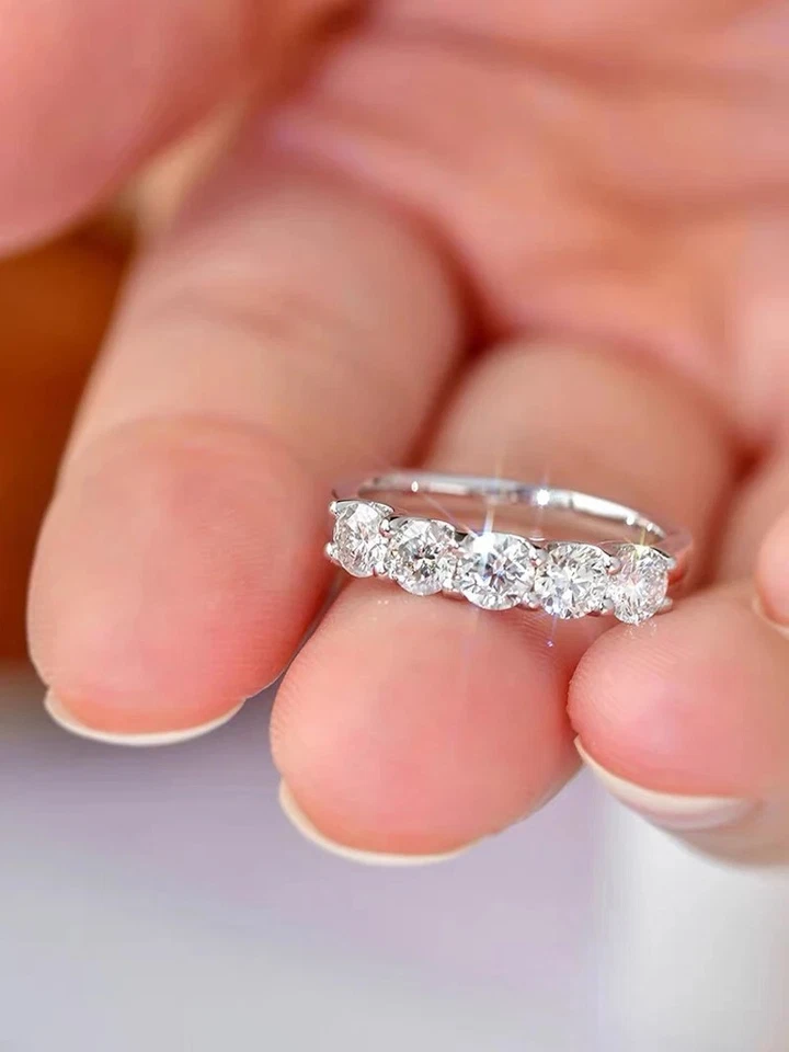 ANELLO VERETTA ARGENTO 925 ZIRCONIA CUBICA PURISSIMA - Immagine 3 di 4