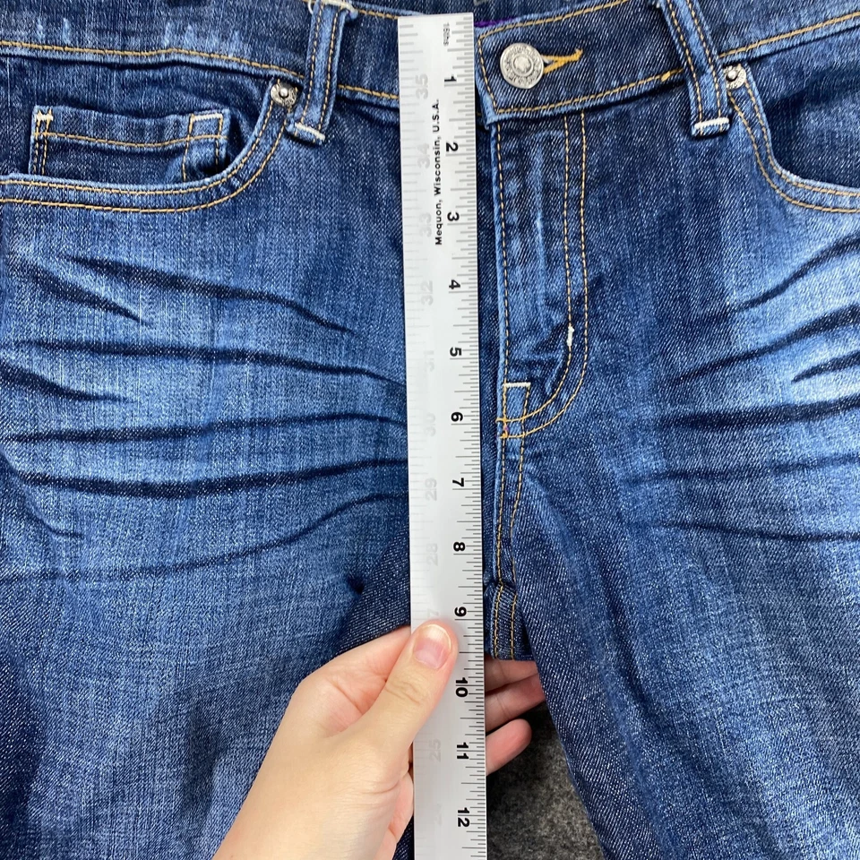 Pantalones Cortos London Jeans Mujer 8 Azul Denim Lavado Oscuro Puños Tiro Medio Bolsillos Chinos Foto 4 de 4