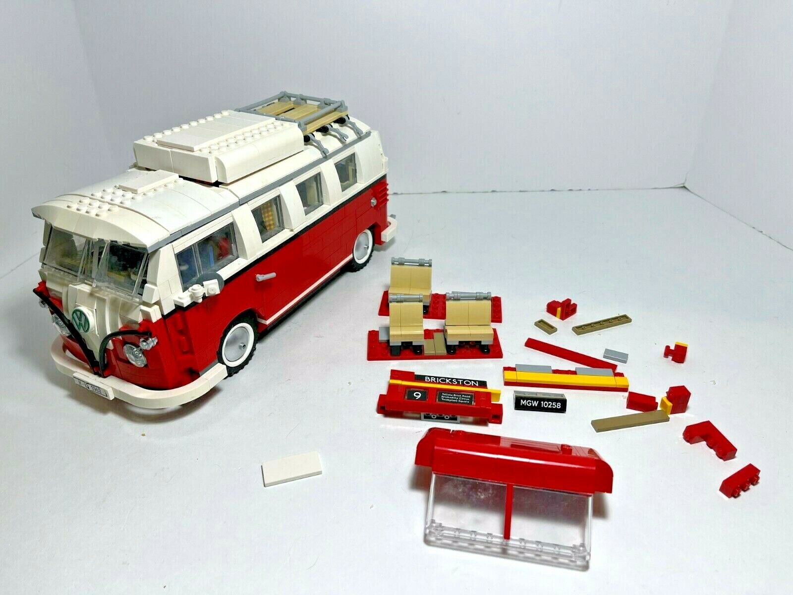 LEGO Sculptures: Volkswagen T1 Camper Van (VW Bus) 10220 + parts 10258 Descriptn eBay