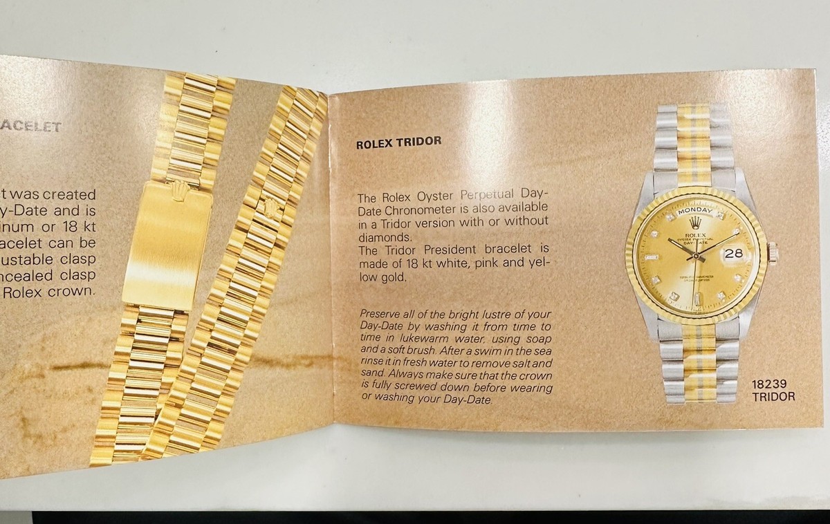 Authentic Rolex President Day-Date Booklet Manual English 18238