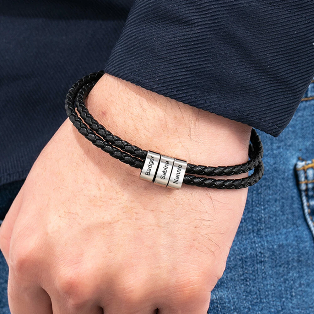 Details more than 160 custom name bracelets leather best kidsdream.edu.vn