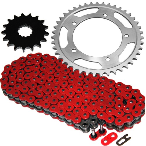 Red ORing Drive Chain and Sprockets Kit for Triumph Bonneville 800 T100 200205 eBay