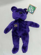 1998 Salvino's Bamm Beanos McGwire 25 Purple Bear Plush Bean Bag Licensed NWT