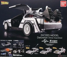 BACK TO THE FUTURE DELOREAN EXCEED DX BANDAI JAPAN CAR X 3 WITH CAPSULE NEW