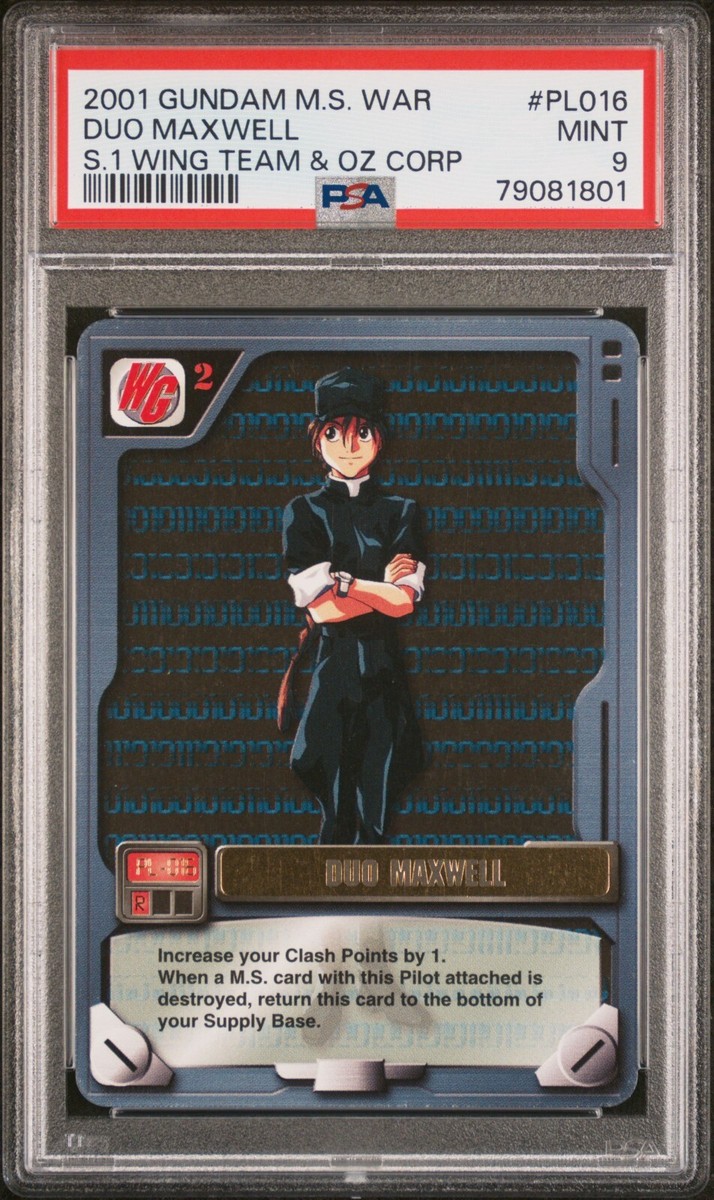 2001 Gundam M.S. War TCG - Series 1 - Duo Maxwell - PL-016 - Gold