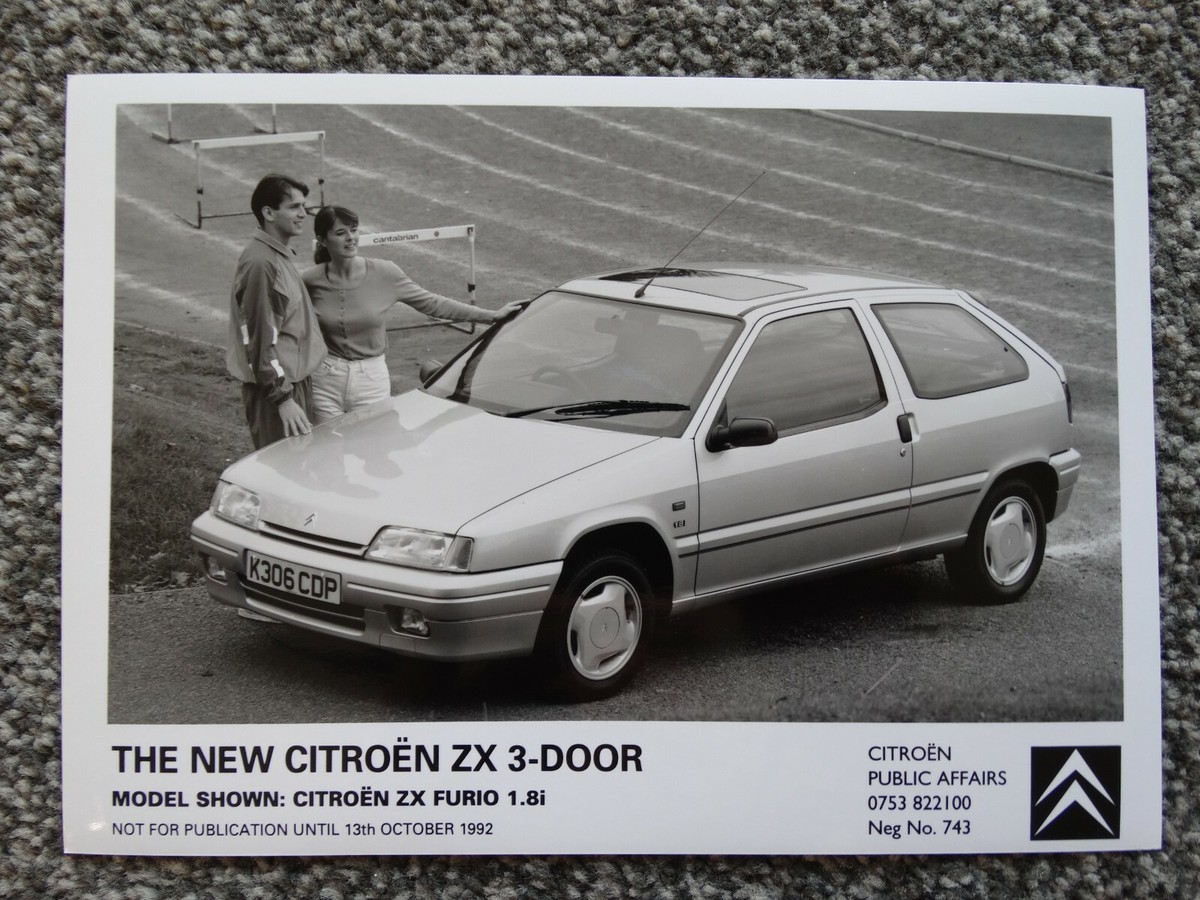 1992 CITROEN ZX 3-DOOR FURIO 1.8i PRESS PHOTOGRAPH (not brochure